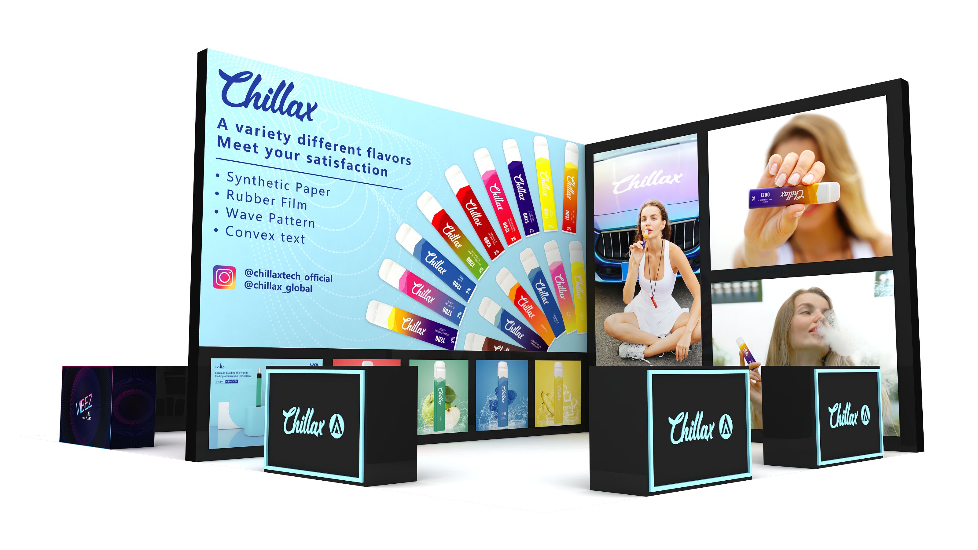 迪拜電子煙展展臺展位設(shè)計搭建